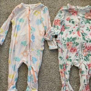 Set of 2 Angel Dear footie pajamas